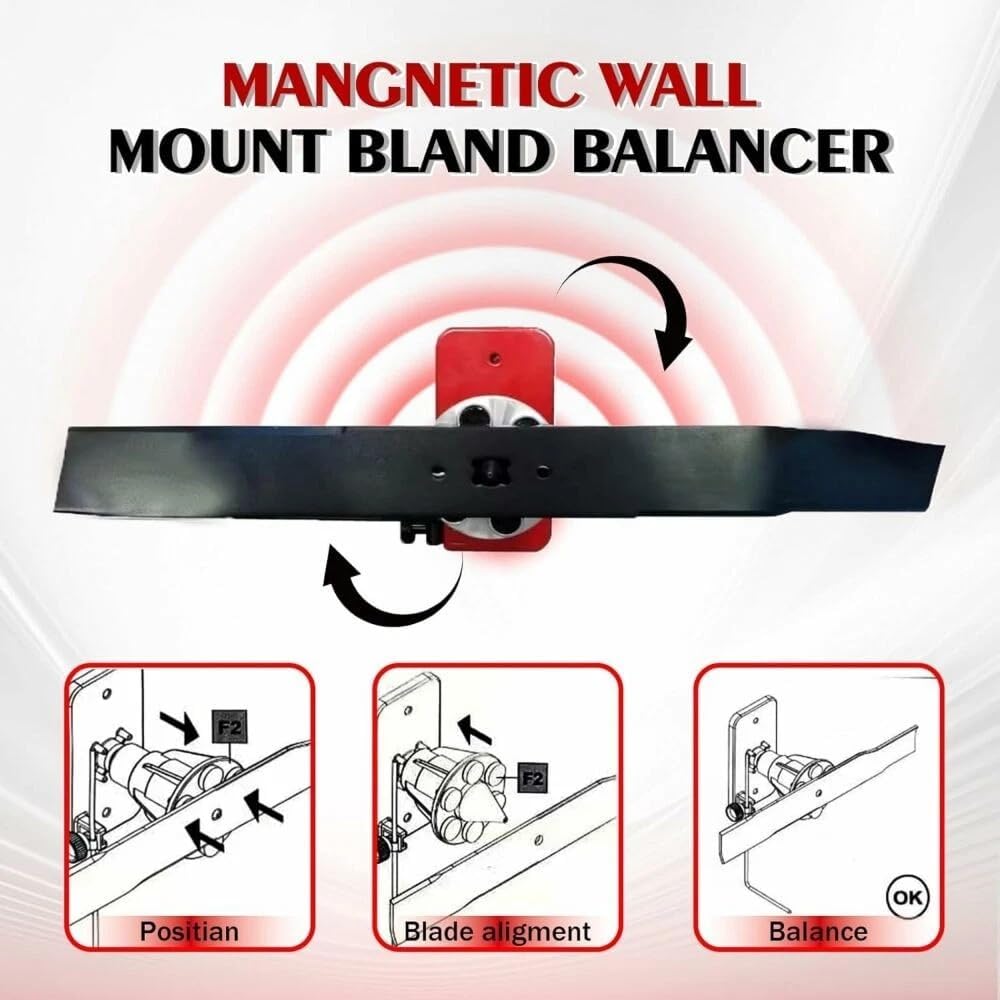 Lawn Mower Blade Sharpener & Magnetic Balancer Kit, 15°-45° Adjustable, Replacement for BARTOO OEM