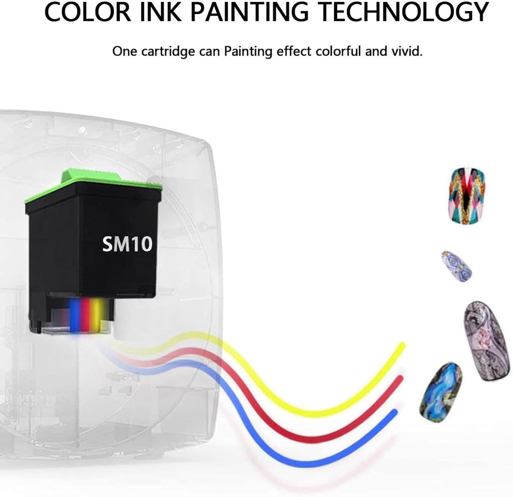 Mini Smart 3D Digital Nail Art Printer, Automatic Nail Printer Machine, Multifunction Portable Mobile Nail Painting Machine for Kid/Nail Studio/Manicurist/Nail Lovers