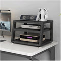 Audio Rack 2/3/4 Tier Stereo Rack Audio Equipment Rack Wooden Audio Rack Cabinet Open Trapezoidal HiFi Rack Strong Stereo Shelf(Nero,40x35x35.5cm)
