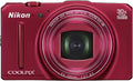 Nikon COOLPIX S9700 16.0 MP Wi-Fi Digital Camera with 30x Zoom NIKKOR Lens, GPS, and Full HD 1080p Video (Red)