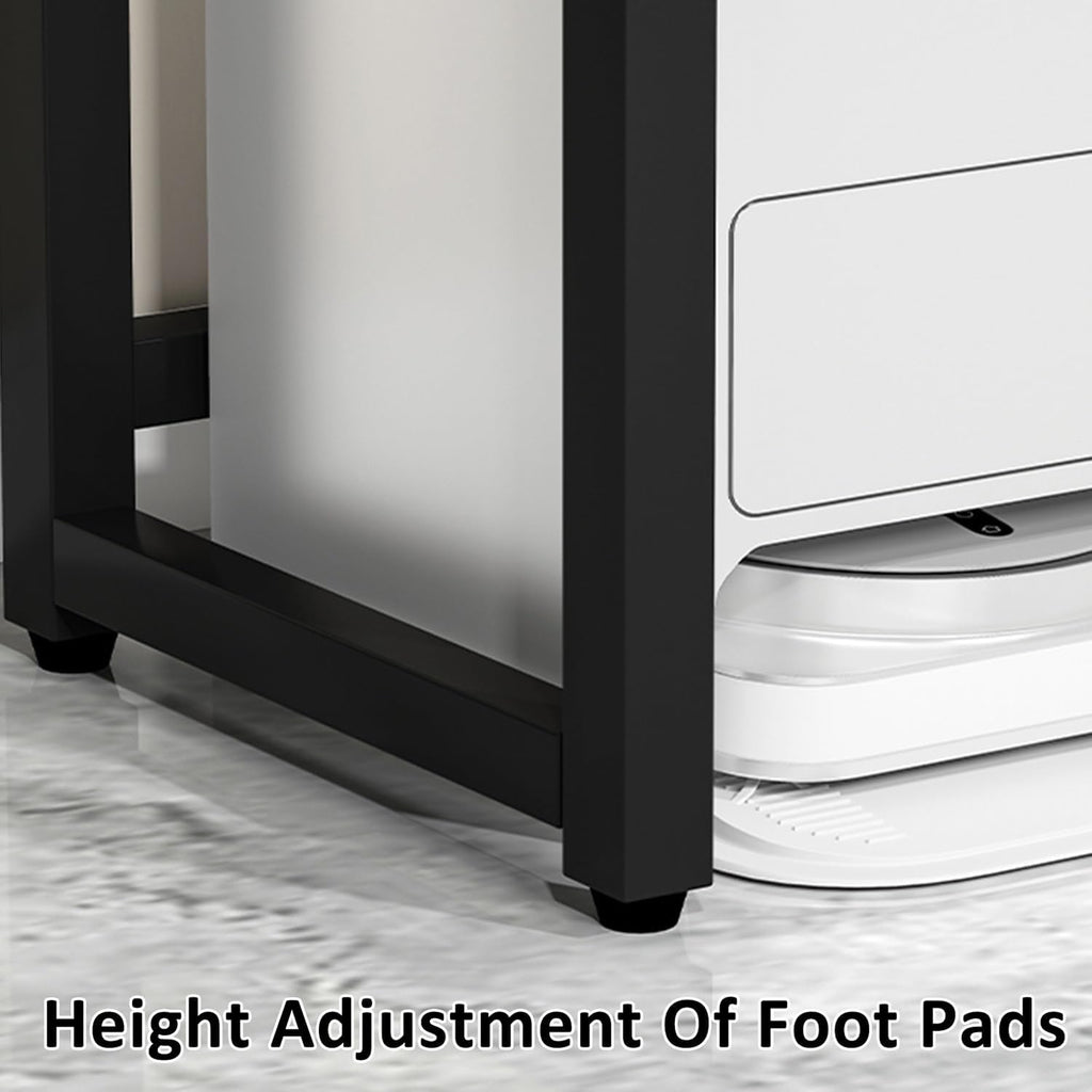 Portable Audio Rack for Game Consoles & Projectors - Media Storage Shelf & Entertainment Cabinet for Living Room & Gaming Rooms (White, 50x40x80cm)