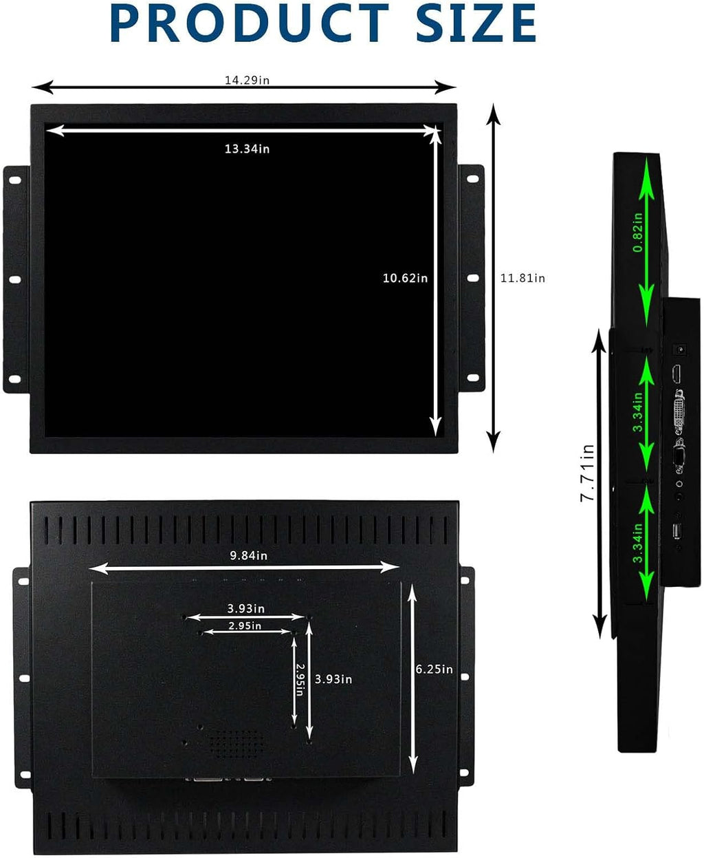 VSDISPLAY 17 Inch 1280x1024 LCD Touchscreen Monitor with VGA DVI Interface 4:3 Industrial Display Used for Outdoor High Brightness
