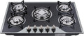 5 Burners Propane Gas Cooktop, 30 Inch Built-In Gas Cooktop Lpg/Ng Gas Stove Top for Kitchen - 8 Mm Tempered Glass, Pulse Ignition Type