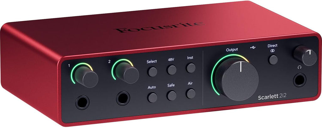 Focusrite Scarlett 2i2 4G with Zoom ZDM-1 Dynamic Podcast and Vocal Microphone, StreamEye Cans50 Studio Headphones and Microphone Boom Arm, XLR Cable and Pop Filter Bundle