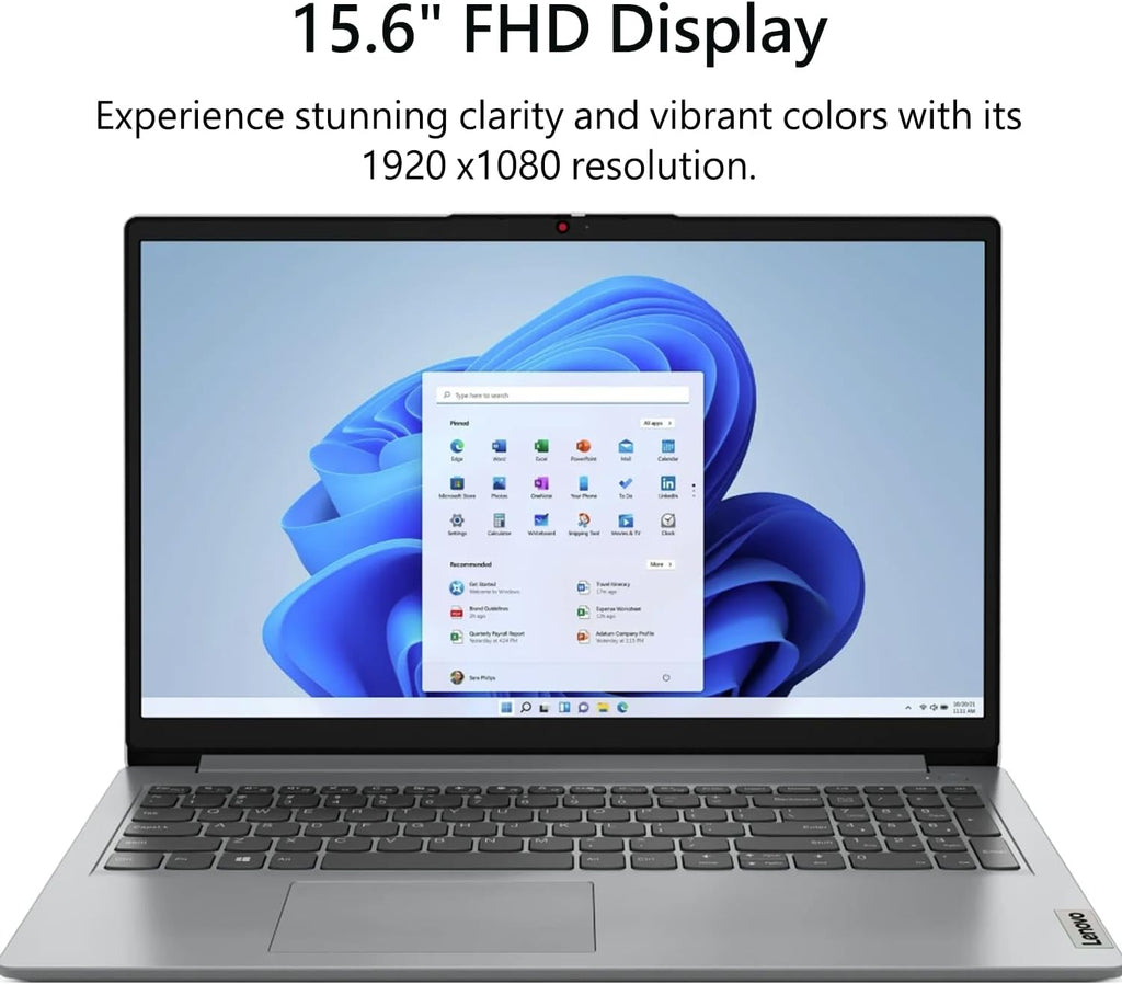 Lenovo 2025 IdeaPad 15.6' FHD Eco-Friendly Slim Laptop, Intel 10-Core i5-1335U(Beat Ryzen 7 7730U), Office 365 for The Web, 16GB RAM 256GB SSD, Webcam, Wi-Fi 6, Win11 Home, Business and Student