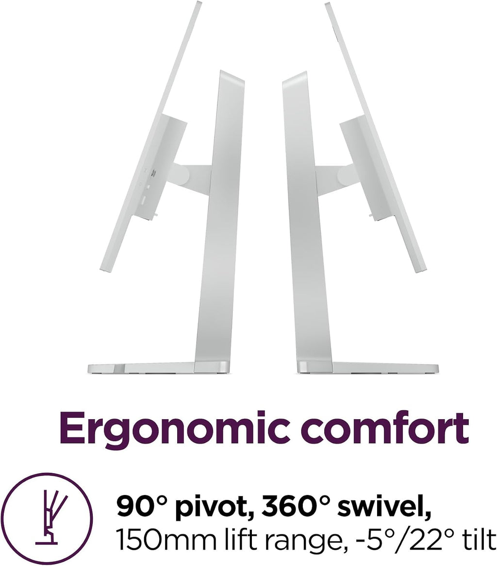 Lenovo L27q-4a - Everyday Monitor - 27' QHD IPS Display - 100Hz Refresh Rate - MaxxAudio® Tuned Speakers - VESA MediaSync - 1ms MPRT - Cloud Grey - Tilt Stand