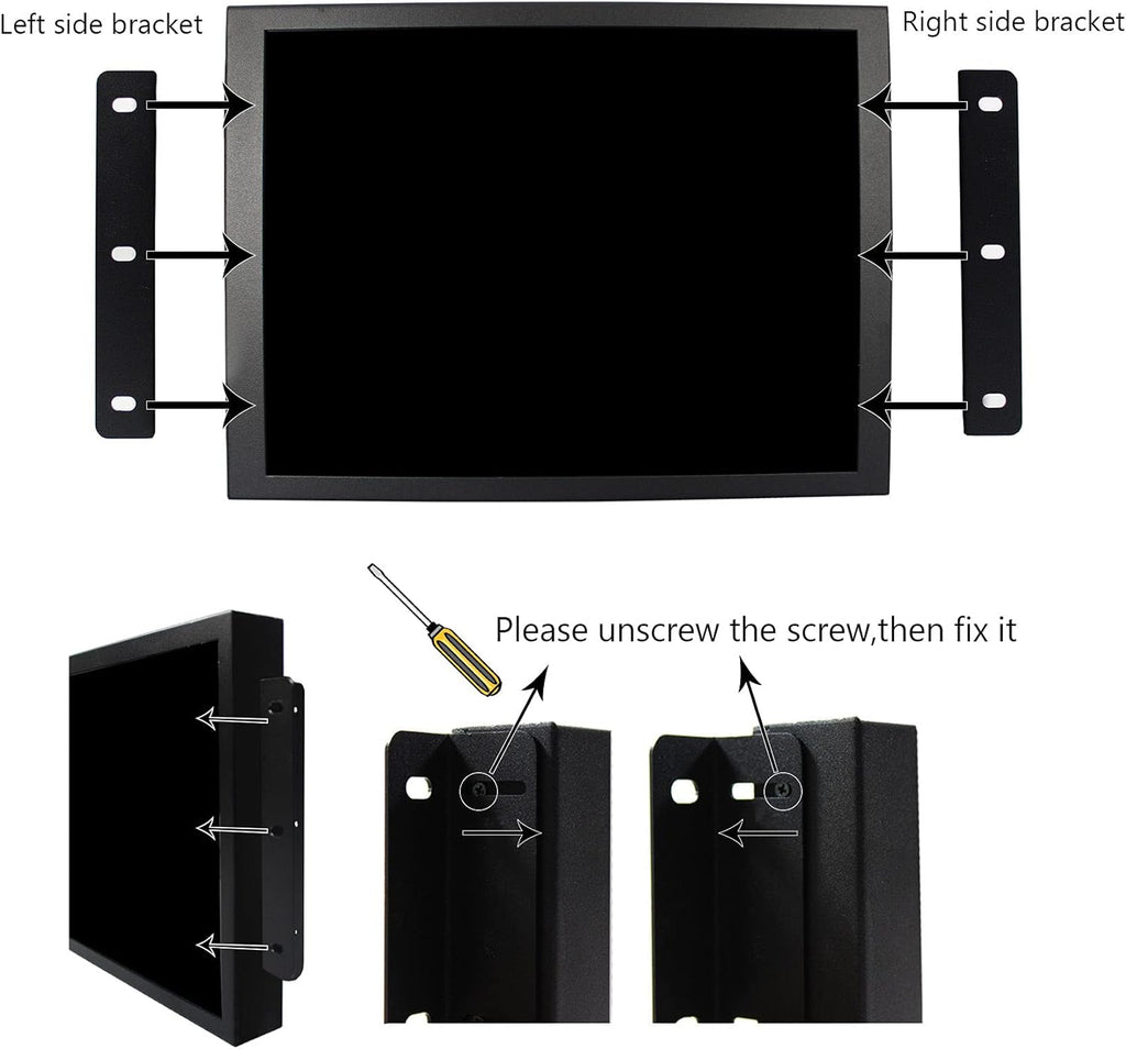 VSDISPLAY 10.4 Inch 800x600 Portable LCD Monitor VS104ZJ01 Extra Display Screen with DVI VGA Input,Built-in Dual Speakers