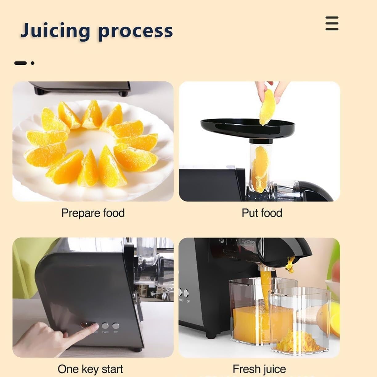High Juice Yield, 3-Stage Filtration, Quiet Operation, Easy to Clean for Healthy Juicing at Home