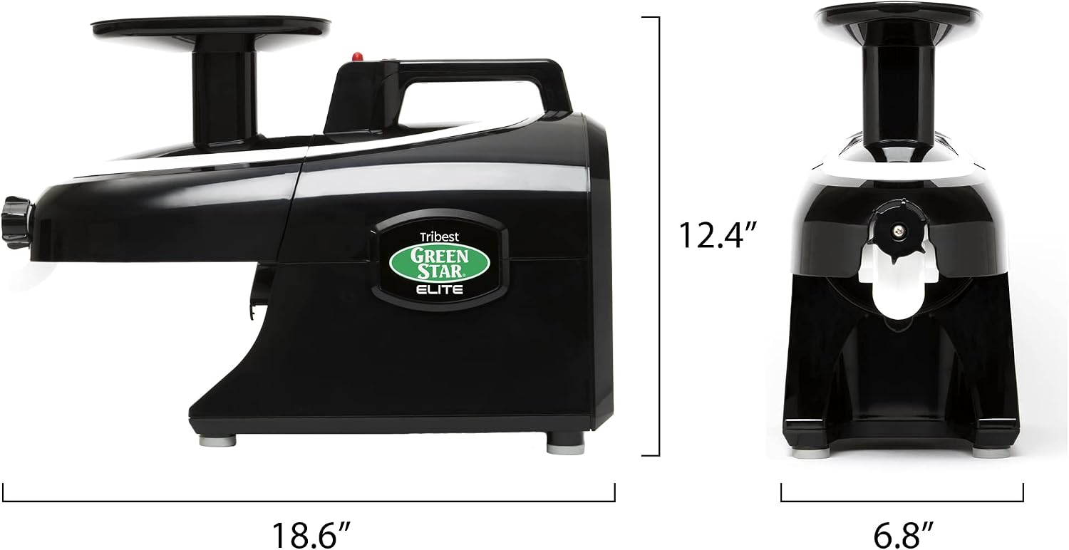Tribest Greenstar GSE-5010 Elite Twin Gear Cold Press Slow Masticating Juicer (Black)