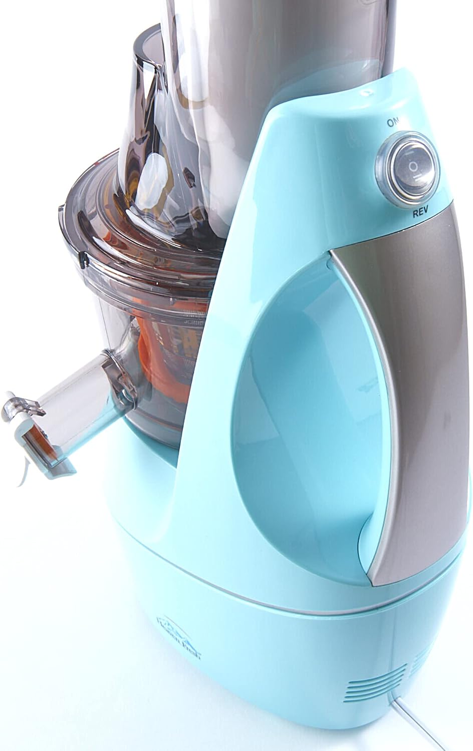 Heaven Fresh Cold Press Slow Masticating Juicer, Ultra-Quiet 240W Motor, Maximized Juice Yield, Included Frozen Dessert Strainer, Drip-Free Cap - Teal