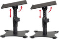 Gator Frameworks Desktop Studio Monitor and Speaker Stands with EVA Foam Padded Surface, Angle Adjustable from 0° to 15° – Set of 2 (GFWSPKSTMNDSK)