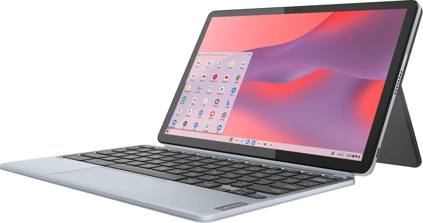 Lenovo - IdeaPad Duet 3 Chromebook - 11.0' (2000x1200) Touch 2-in-1 Tablet - Snapdragon 7cG2-4G RAM - 128G eMMC - with Keyboard - Misty Blue