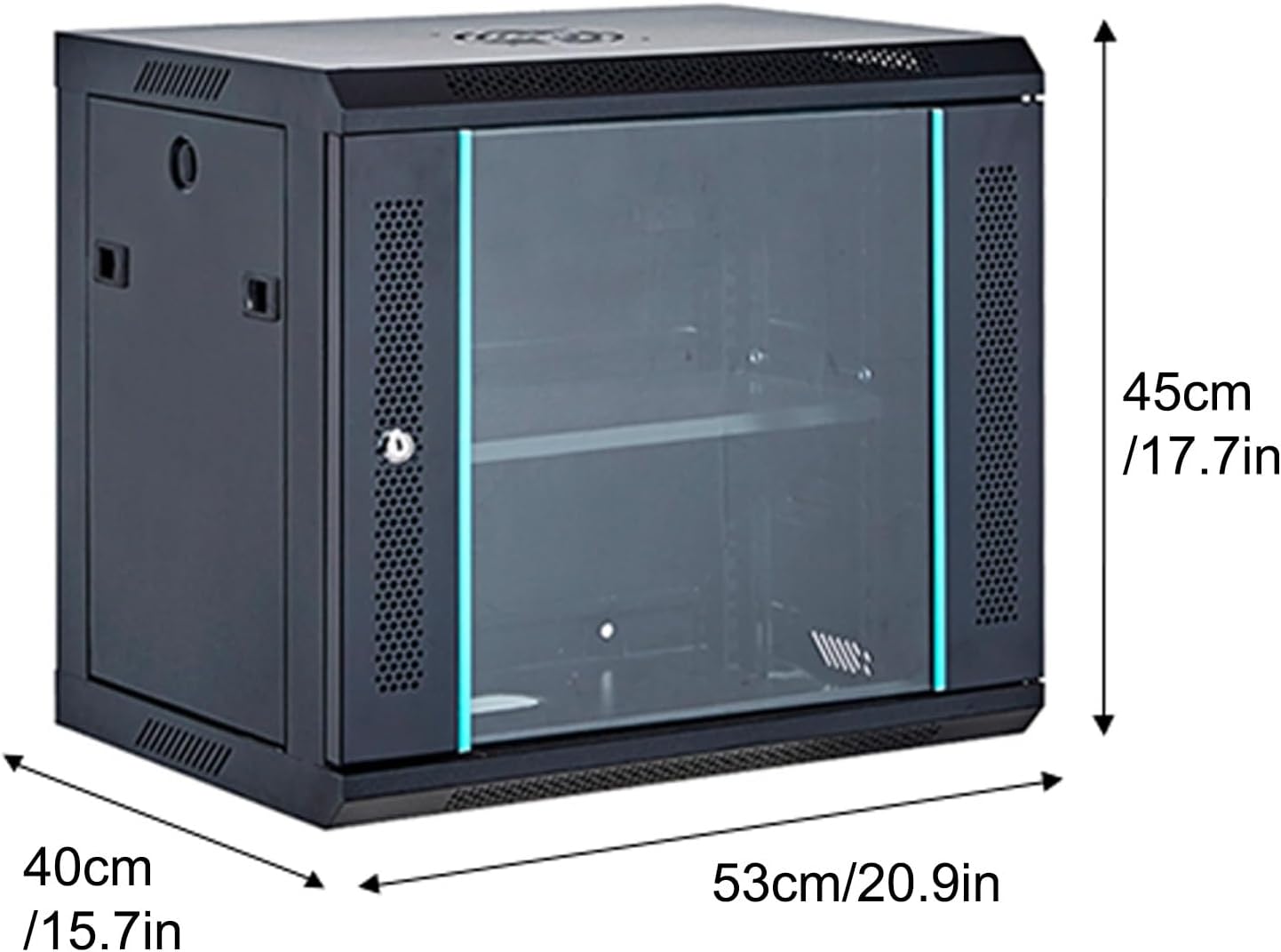 Home Stereo System Entertainment Components Cabinet Media Stand with Adjustable Shelves, Multifunctional Entertainment Center, HiFi Amplifier Rack(45cm/17.7in)