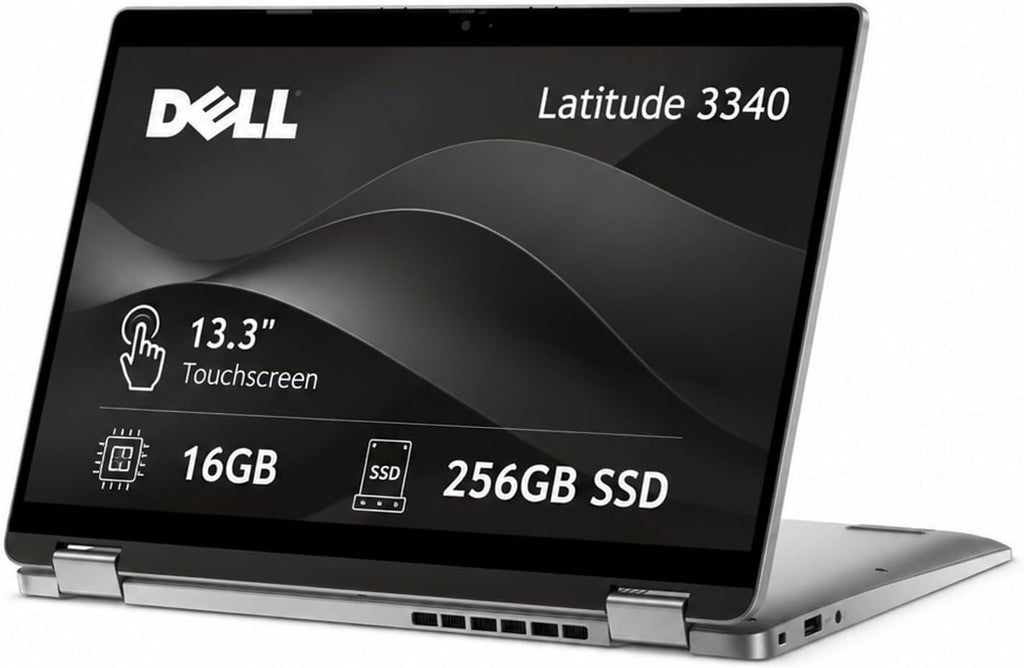 Dell Latitude 3340 3000 2-in-1 Business Laptop (13.3' FHD Touchscreen, Intel i5-1335U (> i7-1255U), 16GB DDR5 RAM, 256GB SSD), 1080p IR Webcam, Intelligent Audio, Flip Convertible Yoga, Win 11 Pro