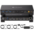 USB C KVM Docking Station Switch 3 Montors 2 Computers with 100W PD Supply Hybrid Displayport and HDMI KVM Triple 4K60Hz or Dual 4K144Hz Extended Display for Laptop and PC Share 15 in 1 Dock