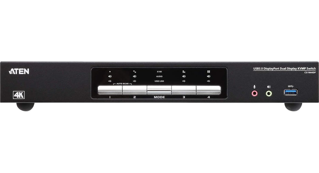 ATEN CS1944DP 4-Port USB 3.0 4K DisplayPort Dual Display KVMP Switch-TAA Compliant