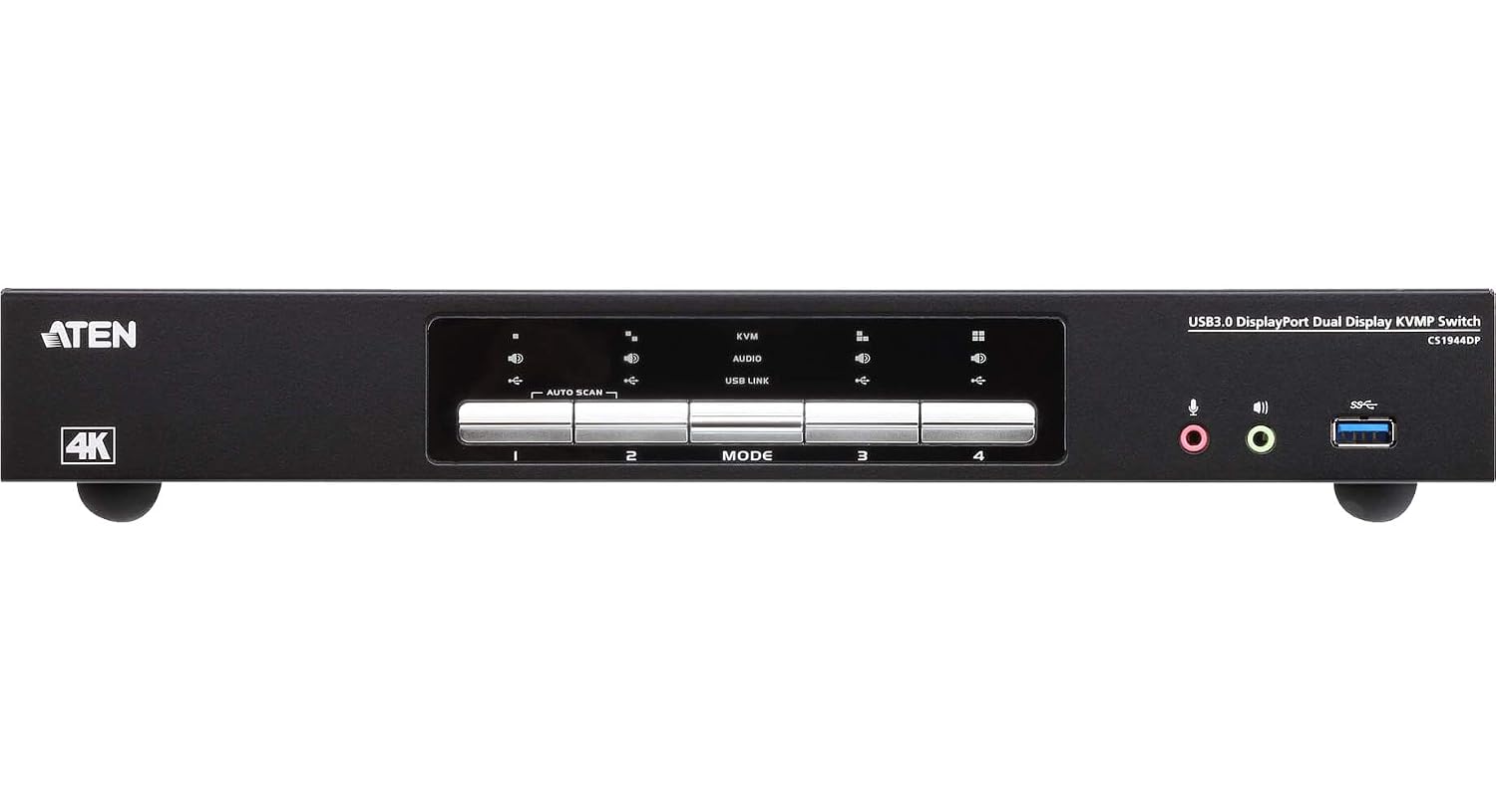 ATEN CS1944DP 4-Port USB 3.0 4K DisplayPort Dual Display KVMP Switch-TAA Compliant
