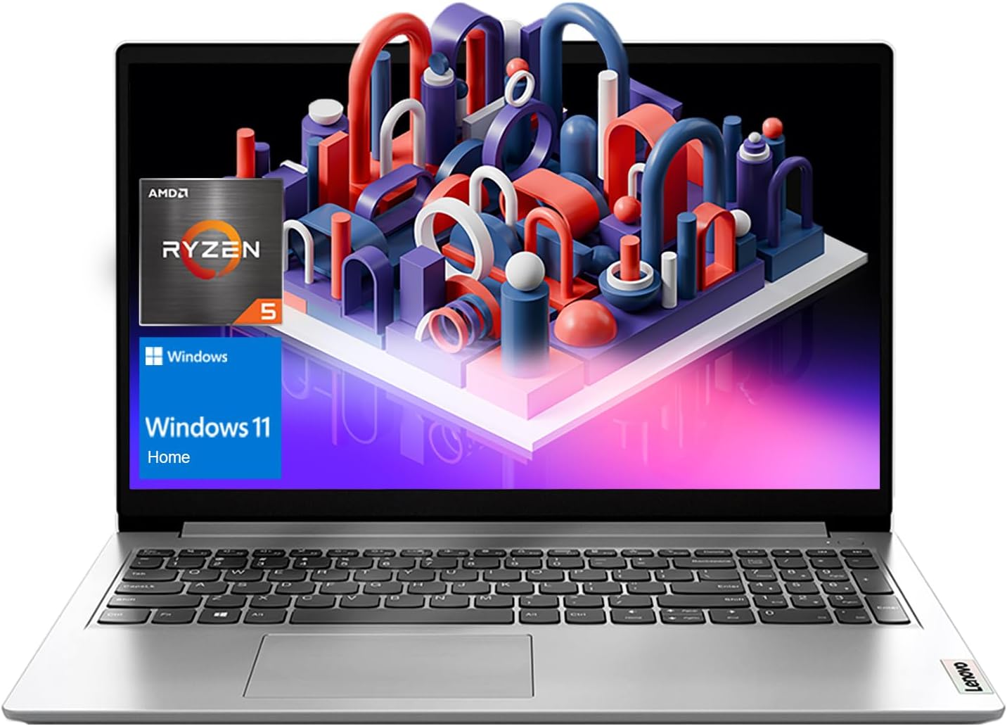Lenovo IdeaPad 1 Daily Traditional Laptop, 15.6' FHD Screen, AMD Ryzen 5 5500U (Beats i7-1185G7), 8GB RAM, 512GB SSD, Wi-Fi 6, Bluetooth, Windows 11 Home, Cloud Grey