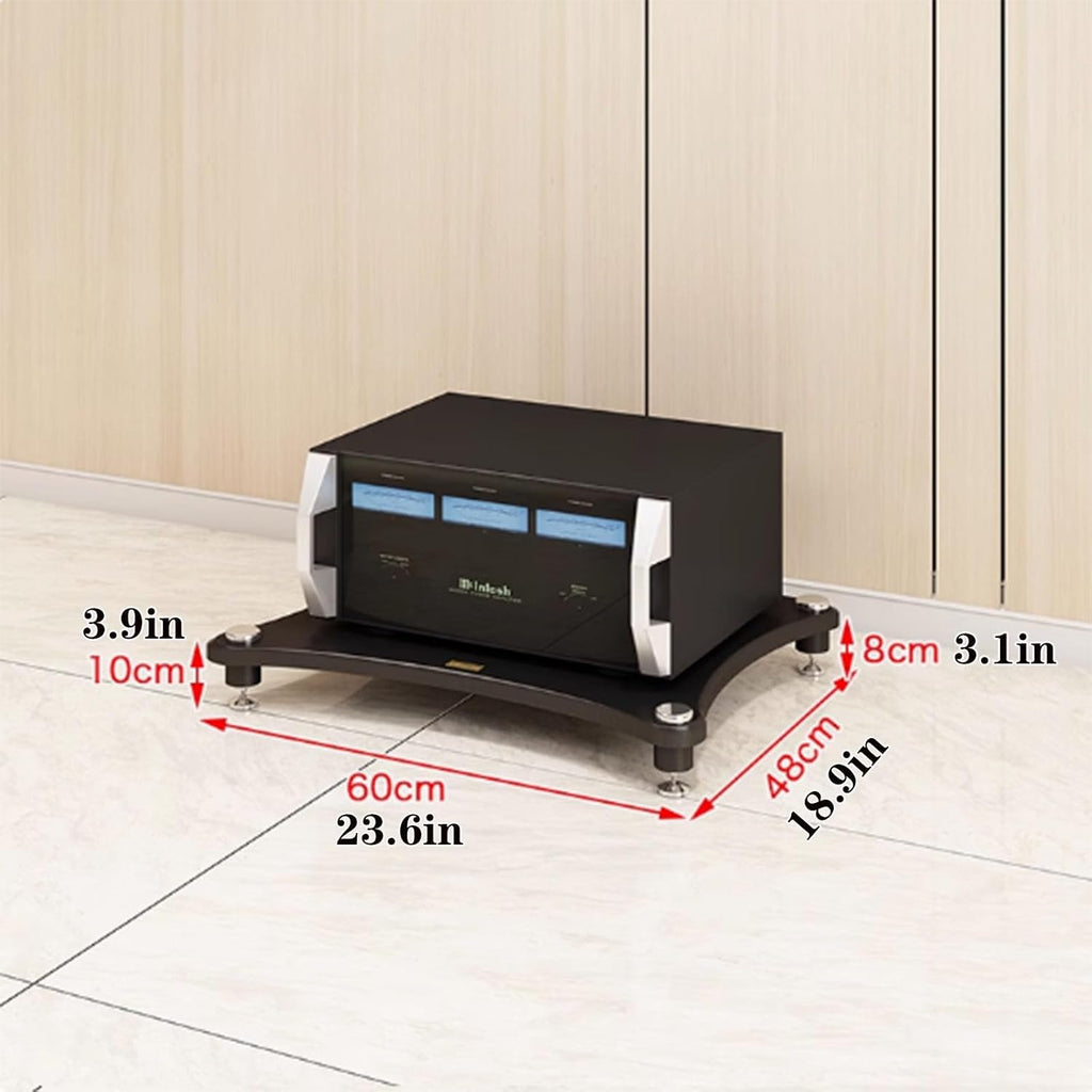 1/2/3/4 Tier Hifi Stand, AV Media Stand, Audio Storage Rack, Audio Rack Stand, Stackable Equipment Rack, Audio Rack Tower Heavy Duty for Audio Equipment, AV Component Media Stand for Home Office