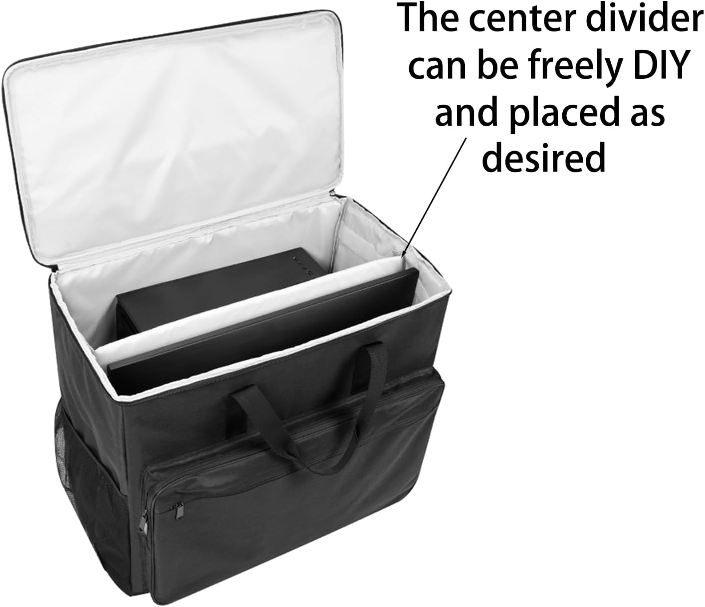 BUBM Desktop Computer Carrying Case, Padded Nylon Carry Tote Bag for Transporting Computer Tower PC Chassis, Keyboard, Cable and Mouse