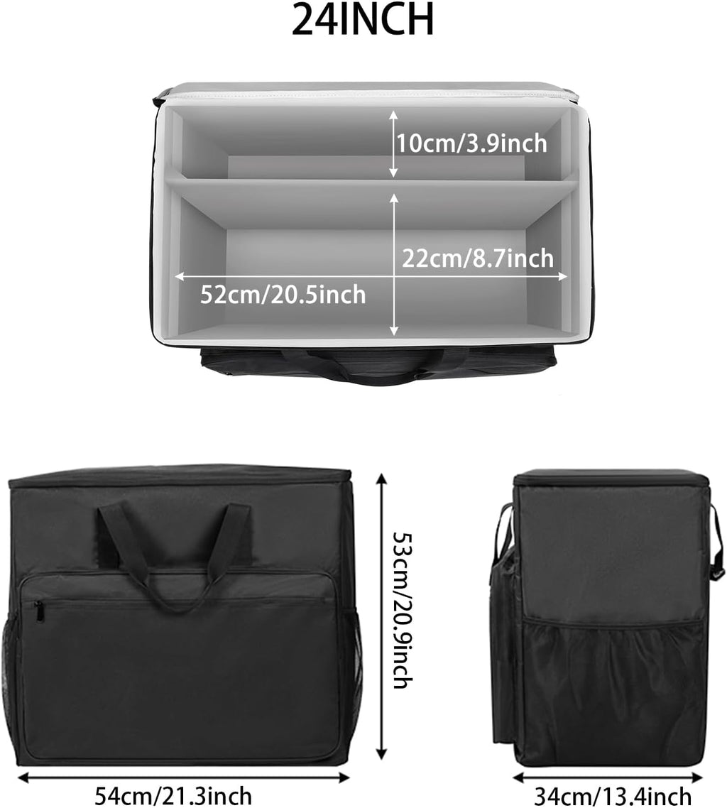 BUBM Desktop Computer Carrying Case, Padded Nylon Carry Tote Bag for Transporting Computer Tower PC Chassis, Keyboard, Cable and Mouse