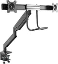 StarTech.com Desk Mount Dual Monitor Arm - Ergonomic Monitor VESA Mount 32' (17.6lb/8kg) Displays - Crossbar Handle for Synchronized Full Motion - Height Adjustable - C-Clamp/Grommet (ARMSLMBARDUO)
