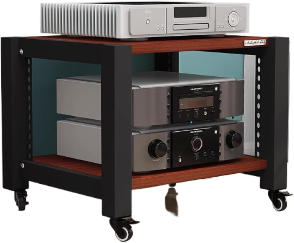 Stereo Racks and Brackets - Adjustable Shelves for Audio Equipment Rack Towers, Metal Frame Racks for Audio Equipment, Stereo Racks and Rack Organizers (Colour A, 2layer)