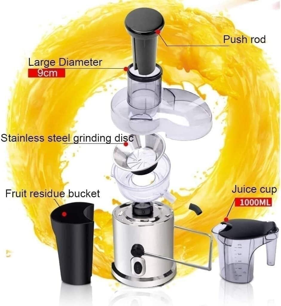 Juicer Machine, Centrifugal Extractor, Cold Press, 2 Speeds, for Fruits & Vegs, BPA-Free, Easy to Clean
