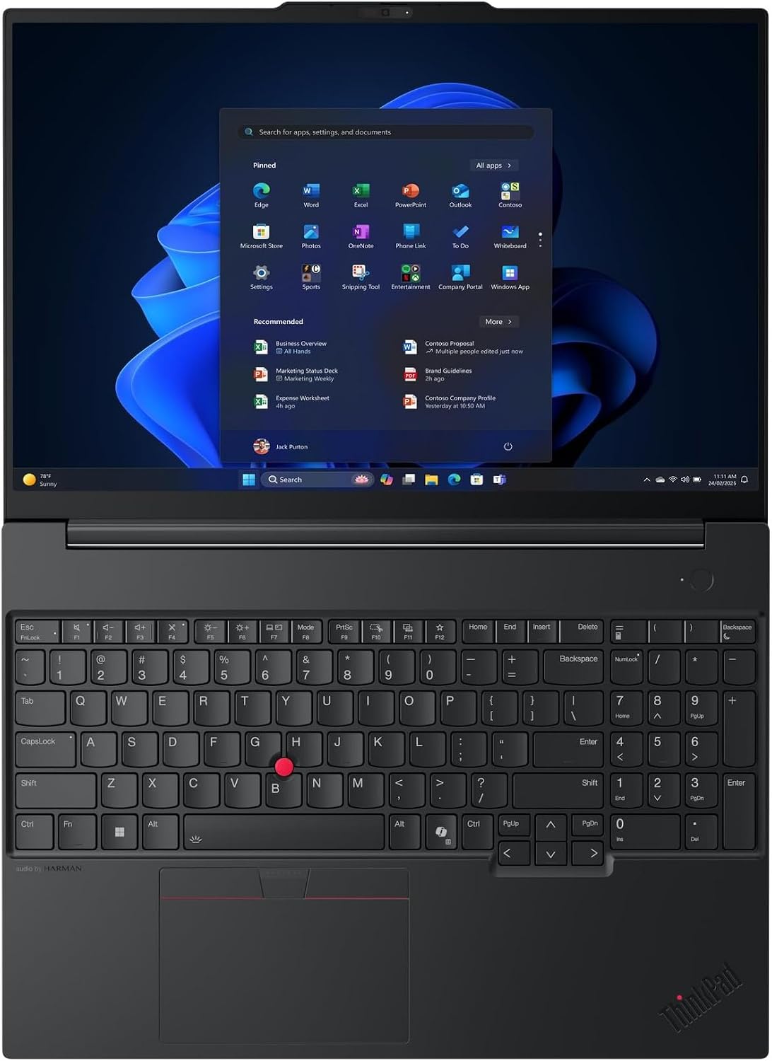 Lenovo ThinkPad E16 Gen 3 Laptop Computer for Business, Lifetime Office 365, Intel Ultra 7 255H, Arc 140T, 16GB DDR5 RAM, 512GB PCIe SSD, WiFi 6E, 16' FHD+, Webcam, Windows 11 Pro, Type C RJ45 Cable