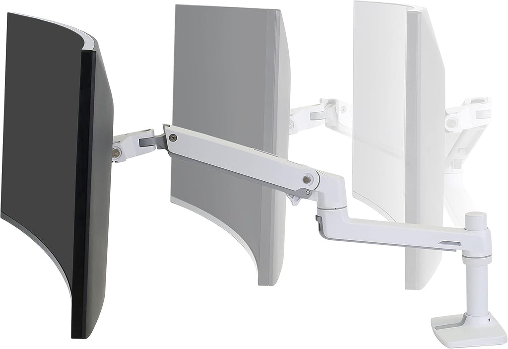 Ergotron – LX Monitor Arm, Single Monitor Desk Mount – fits Flat Curved Ultrawide Computer Monitors up to 34 Inches, 7 to 25 lbs, VESA 75x75mm or 100x100mm – White