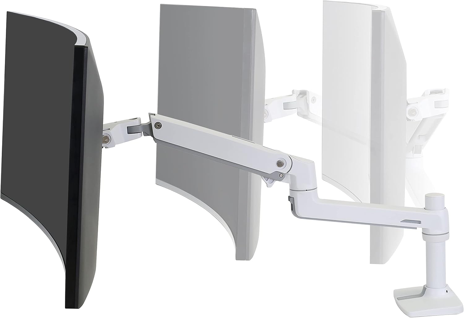 Ergotron – LX Monitor Arm, Single Monitor Desk Mount – fits Flat Curved Ultrawide Computer Monitors up to 34 Inches, 7 to 25 lbs, VESA 75x75mm or 100x100mm – White