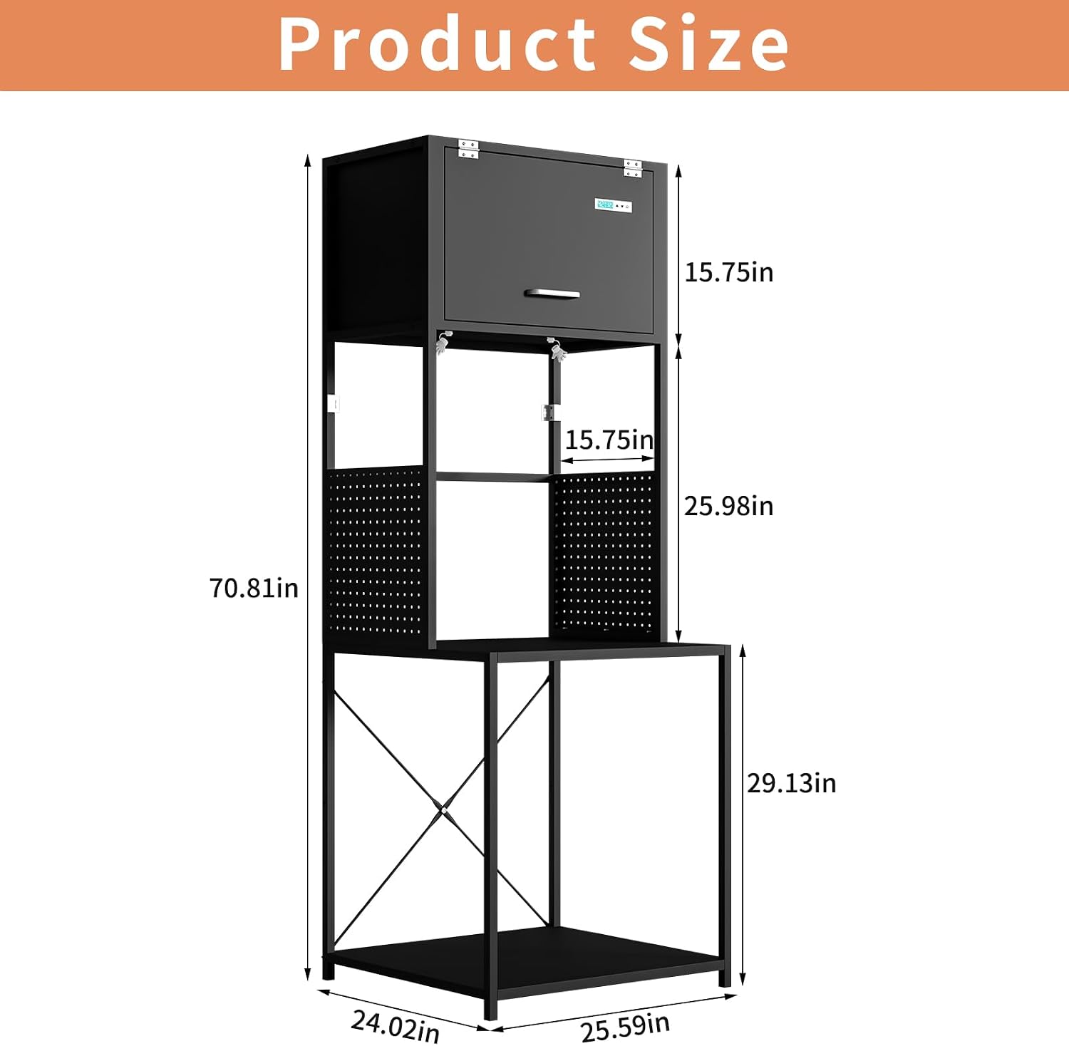 3D Filament Dehumidify Storage 3D Printer Stand | 3-Tier All-in-One Organizer with Built-in Dehumidifier, Dual Spool Holders & Tool Mounts | for Moisture-Sensitive Filament