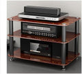 Multifunctional Desktop Speaker Stand & Media Storage Shelf, Non-Slip Record Player Cabinet with Shock Pads - Perfect for Audio Equipment & Home Organization