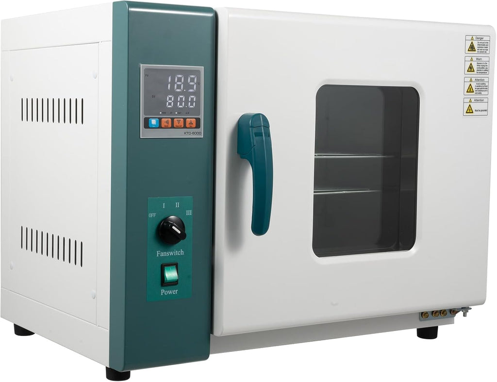 Lab Forced Air Convection Drying Oven, 1000W 110V Horizontal Electric Blast Drying Oven, Constant Temperature Blast Drying Box with Button Control & Temperature Controller, Capacity 12Gal