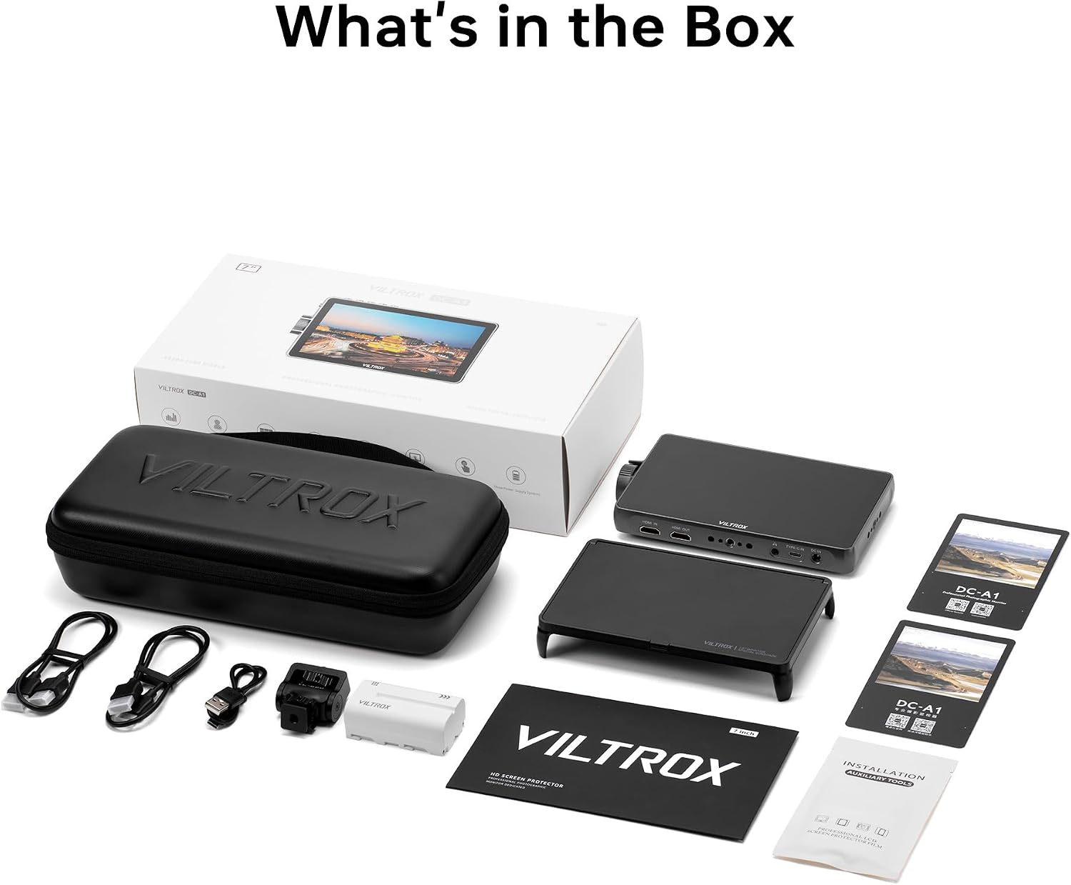 VILTROX DC-A1 Camera Monitor 7'' Touchscreen Camera Field Monitors,2800nits 4K HDMI in/Out,DSLR External Monitor Kit Sunshade Hood,Waveform&Vectorscope,Peaking Focus Assist,3DLUT,False Color Function