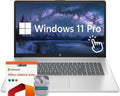 HP 17.3' Touchscreen Laptop, Windows 11 Pro Laptop 64GB RAM 2TB SSD, Intel Core 7-150U Processor, HD+ LED Display, Microsoft Office Lifetime Suite, Backlit Keyboard, SageNova Earphones, Silver