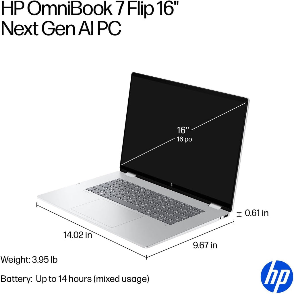 2026 HP OmniBook 7 Flip (Next Gen Envy x360) 2-in-1 Laptop (16' FHD+ Touchscreen, Intel Ultra 7 258V, 32GB DDR5 RAM, 2TB SSD, Arc 140V GPU (16GB), MPP Stylus), AI PC, IR Webcam, Wi-Fi 7, Win 11 Pro