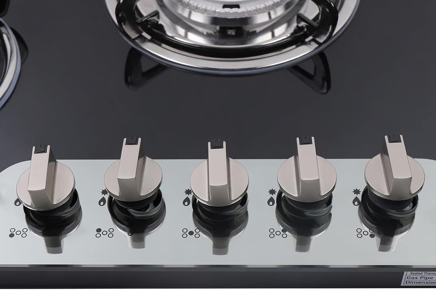 Propane Gas Cooktop with 5 Burners, 30 Inch Built-In Gas Cooktop Lpg/Ng Gas Stove Top for Kitchen - 8 Mm Tempered Glass, Pulse Ignition Type