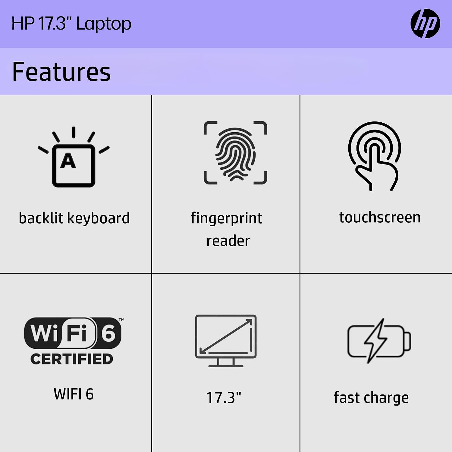 HP 17.3' Touchscreen Laptop • Backlit Keyboard • AMD Ryzen 5 7530U (Outperforms Intel i7-1355U) • 16GB RAM, 512GB SSD • Windows 11 with Office 365 for Web