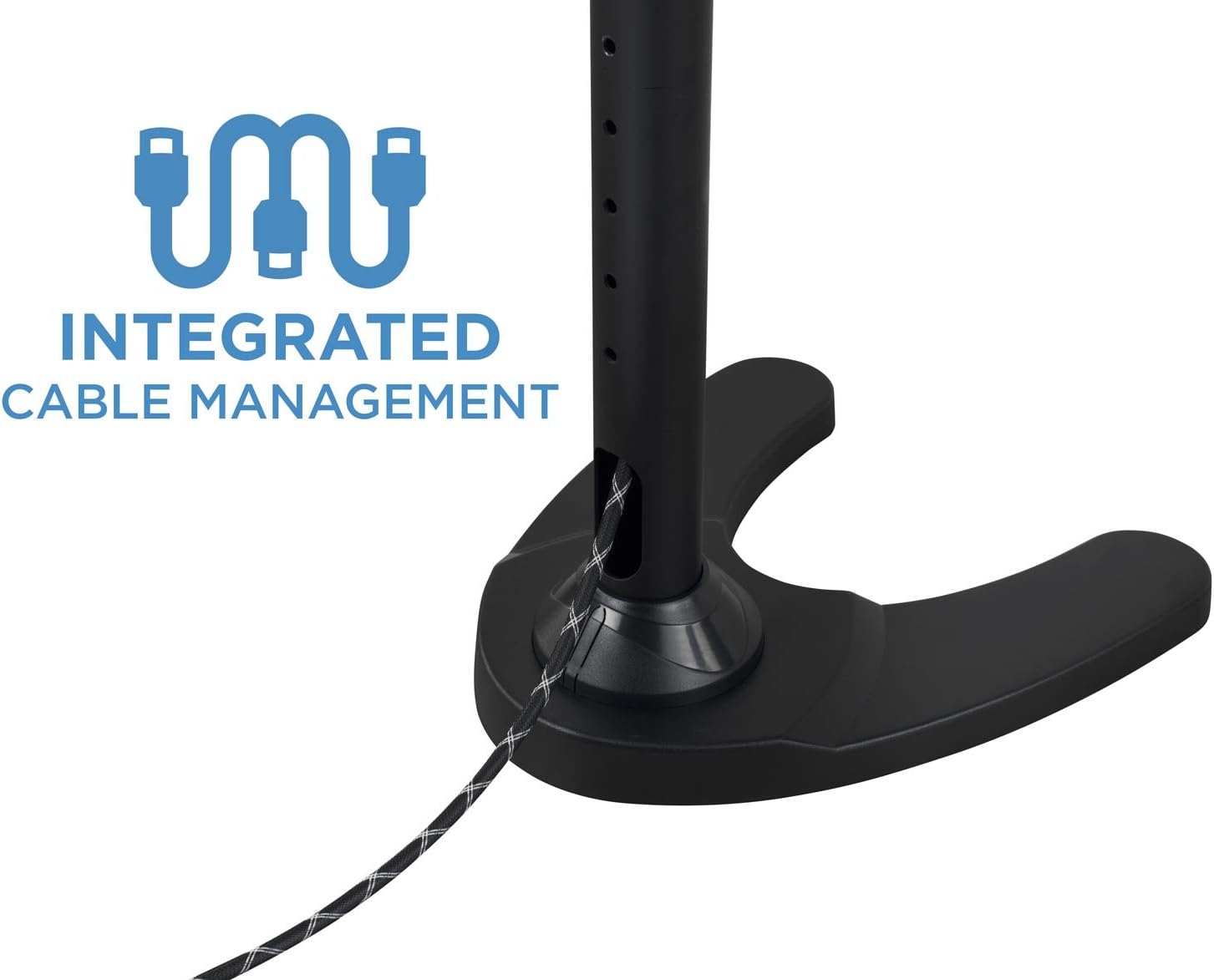 Mount-It! Triple Monitor Stand for 3 Screens up to 24', Height Adjustable Desk Mount with Free Standing or Grommet Base, 22 lbs per Arm, VESA 75x75 100x100 Compatible, Full Motion Monitor Mount MI-789
