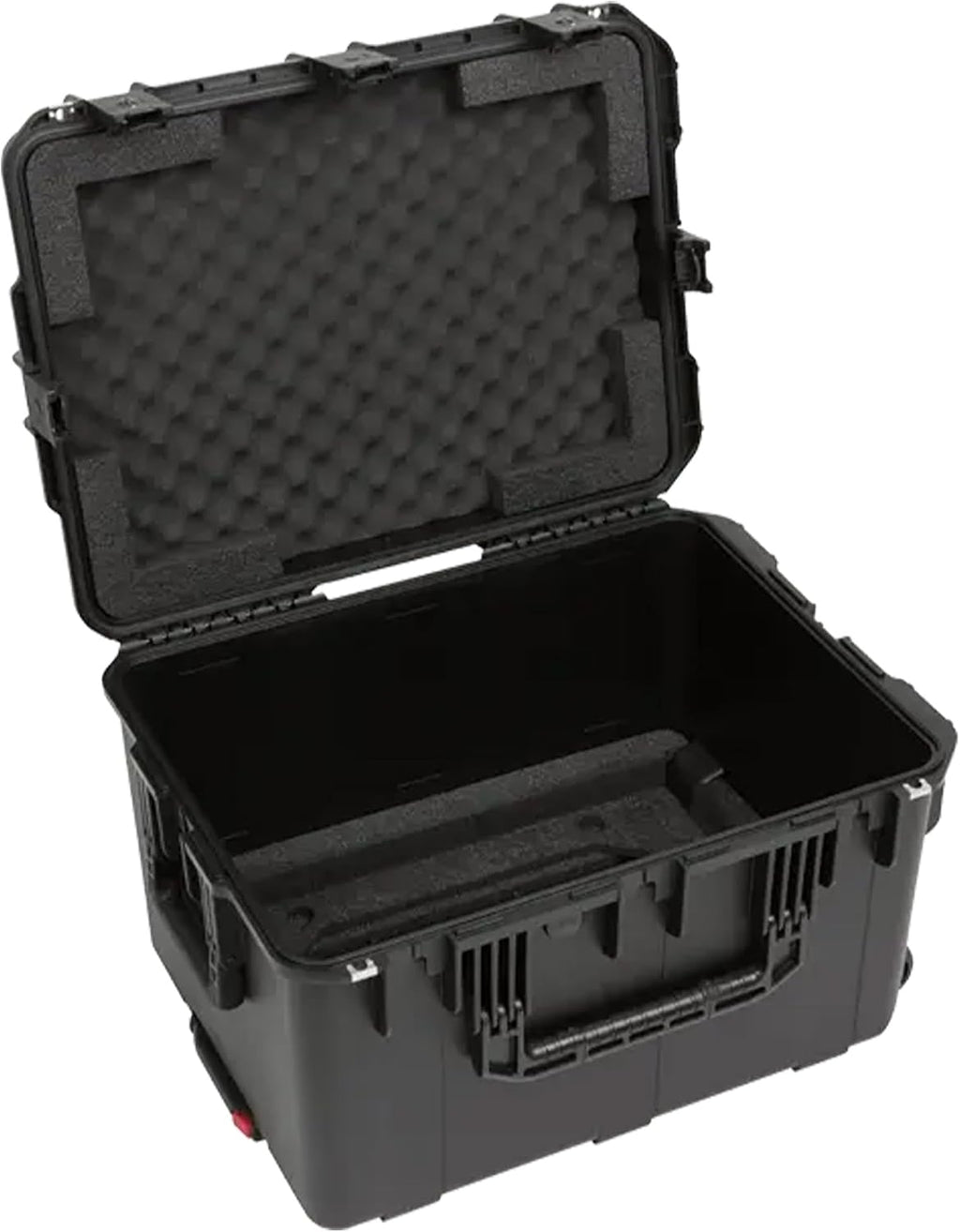 SKB 6U iSeries 13' Injection Molded Fly Rack with Built-In Wheels, Push Button Release Pull Handle and Removable Rack Frames, Black