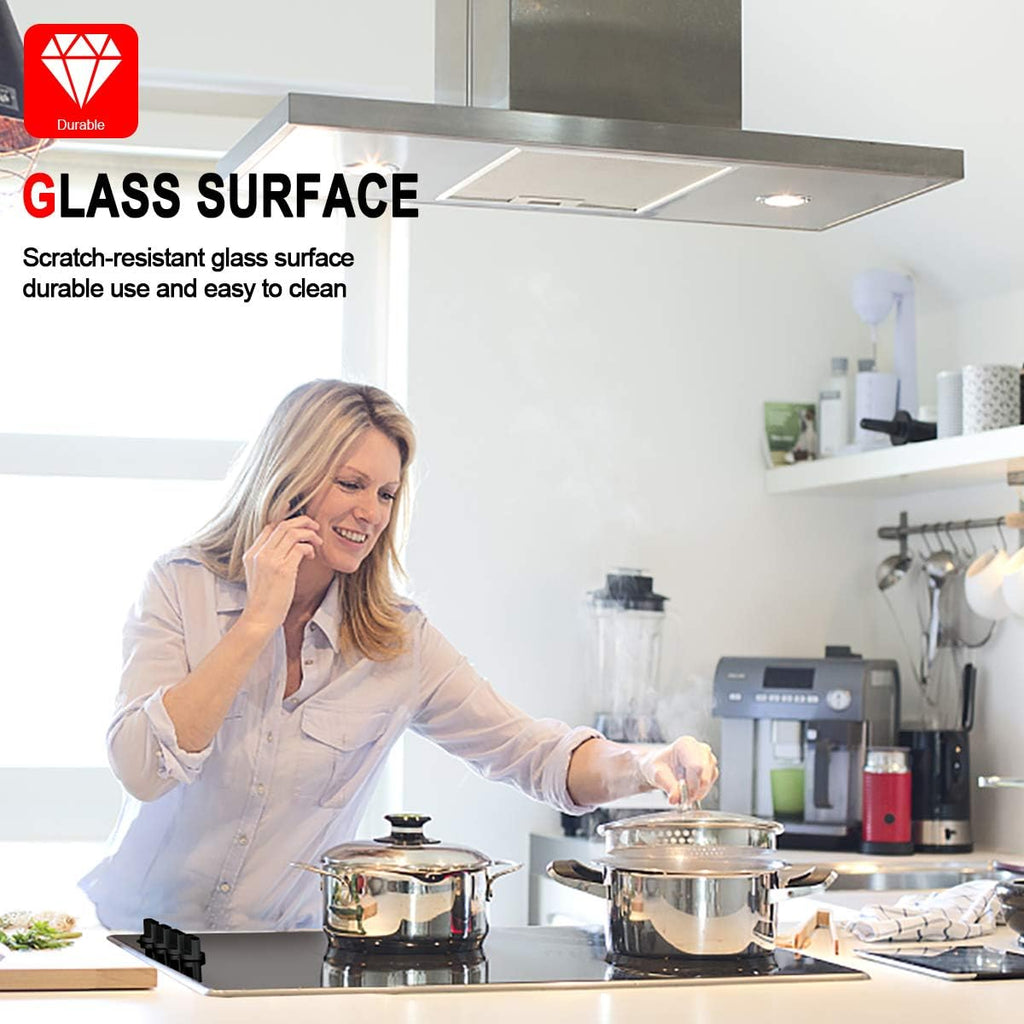 GASLAND Chef 30 Inch Electric Cooktop 4 Burners, Electric Ceramic Cooktop CH77BS, 7 Power Levels, Built-in Radiant Electric Stovetop, Mechanical Knob Control, Hot Surface Indicator, Hardwired, 240V
