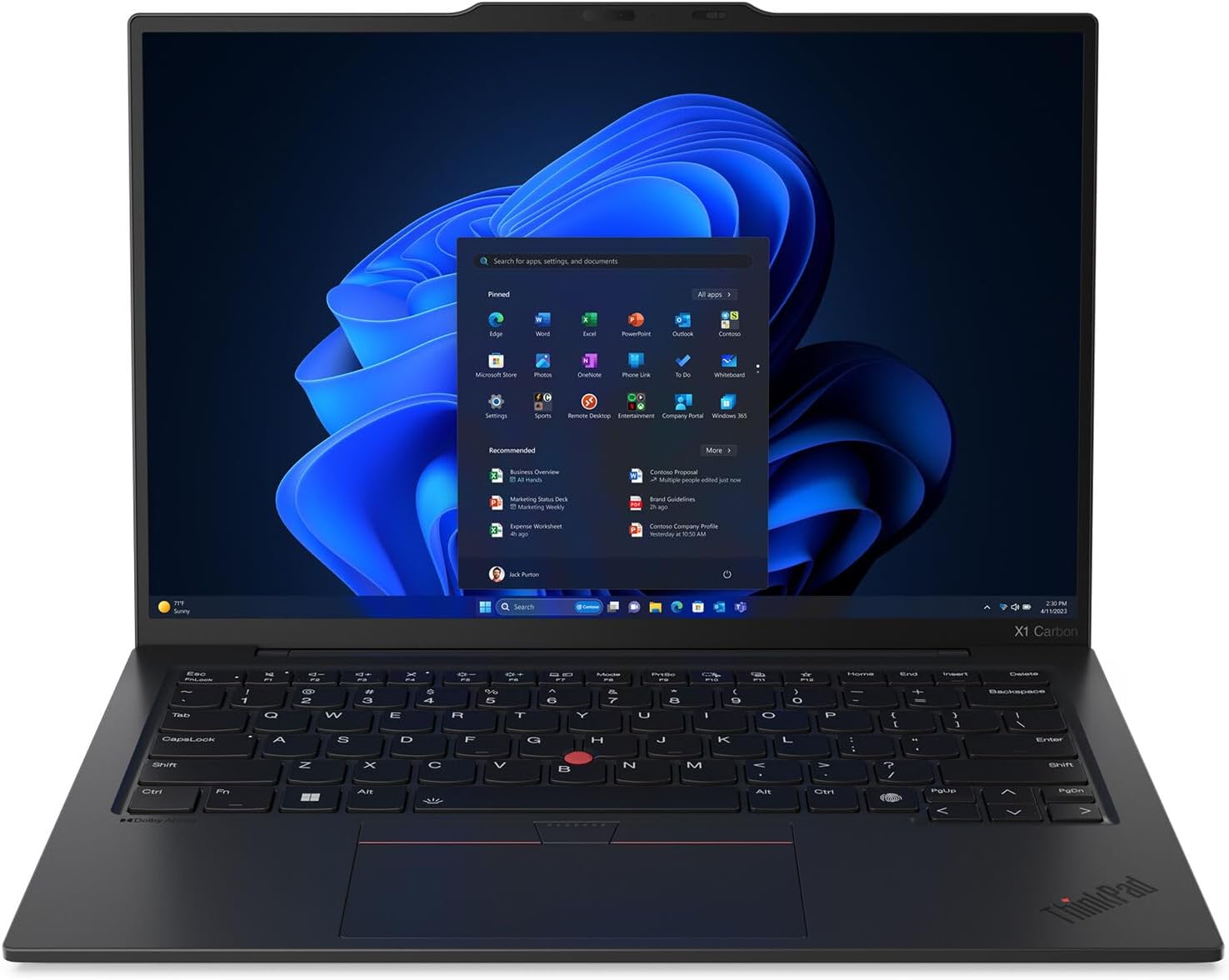 Lenovo ThinkPad X1 Carbon Gen 13 Aura Edition, Intel Ultra 7 258V (Beats U7 165), 14' 2.8K (2880 x 1800), OLED, 32GB DDR5, 2TB SSD Gen 5, 1080p IR Camera, WiFi 7.0, Win 11 Pro - Black