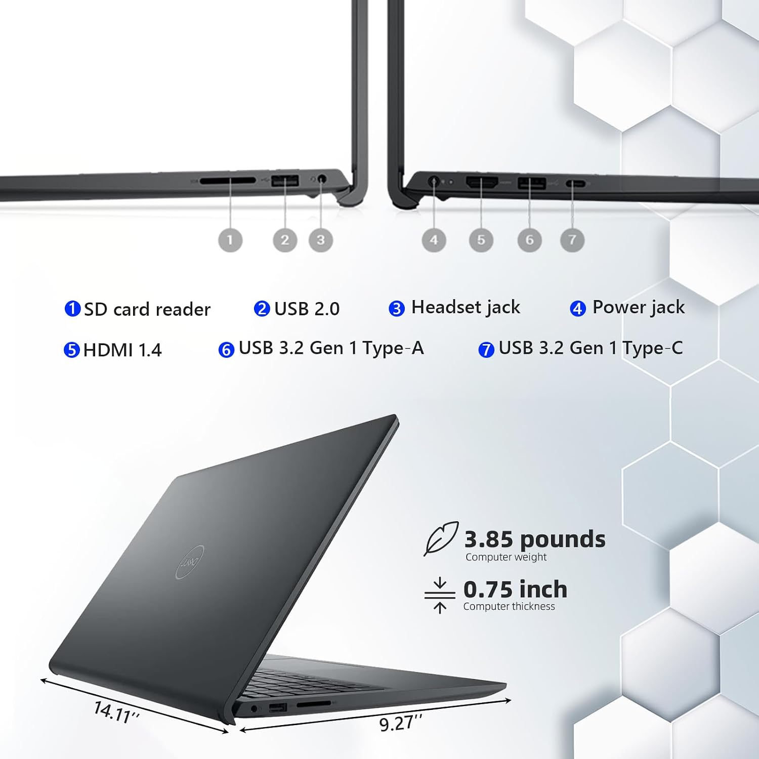 Dell Inspiron 15.6' FHD Touchscreen Laptop Computer, 13th Gen Intel 10-Core i5-1334U, 32GB DDR4 RAM, 1TB PCIe SSD, WiFi 6, Bluetooth, Type-C, HDMI, Black, Windows 11 Home