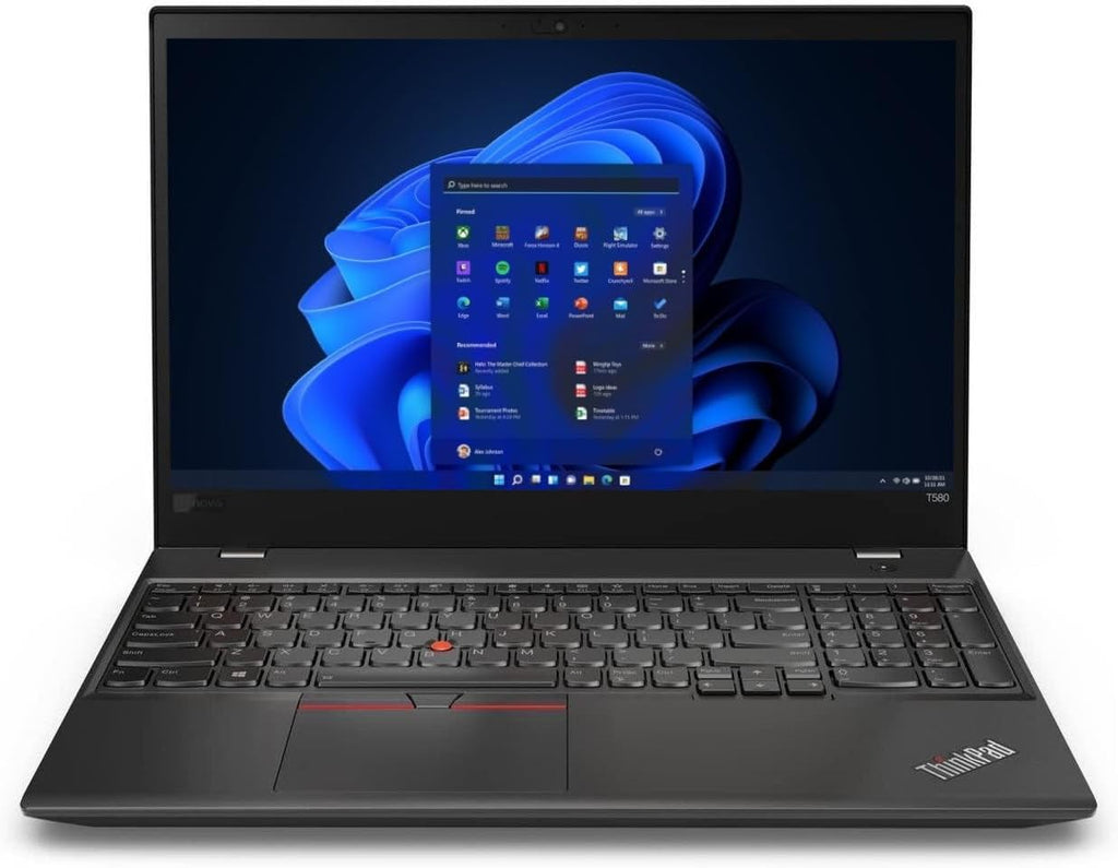 Lenovo ThinkPad T580 15.6' 1080p Full HD Laptop, i5-8250U 1.6GHz, 16GB DDR4, 512GB NVMe SSD, USB C Thunderbolt 3, HDMI, Webcam, Windows 11 Pro (Renewed)