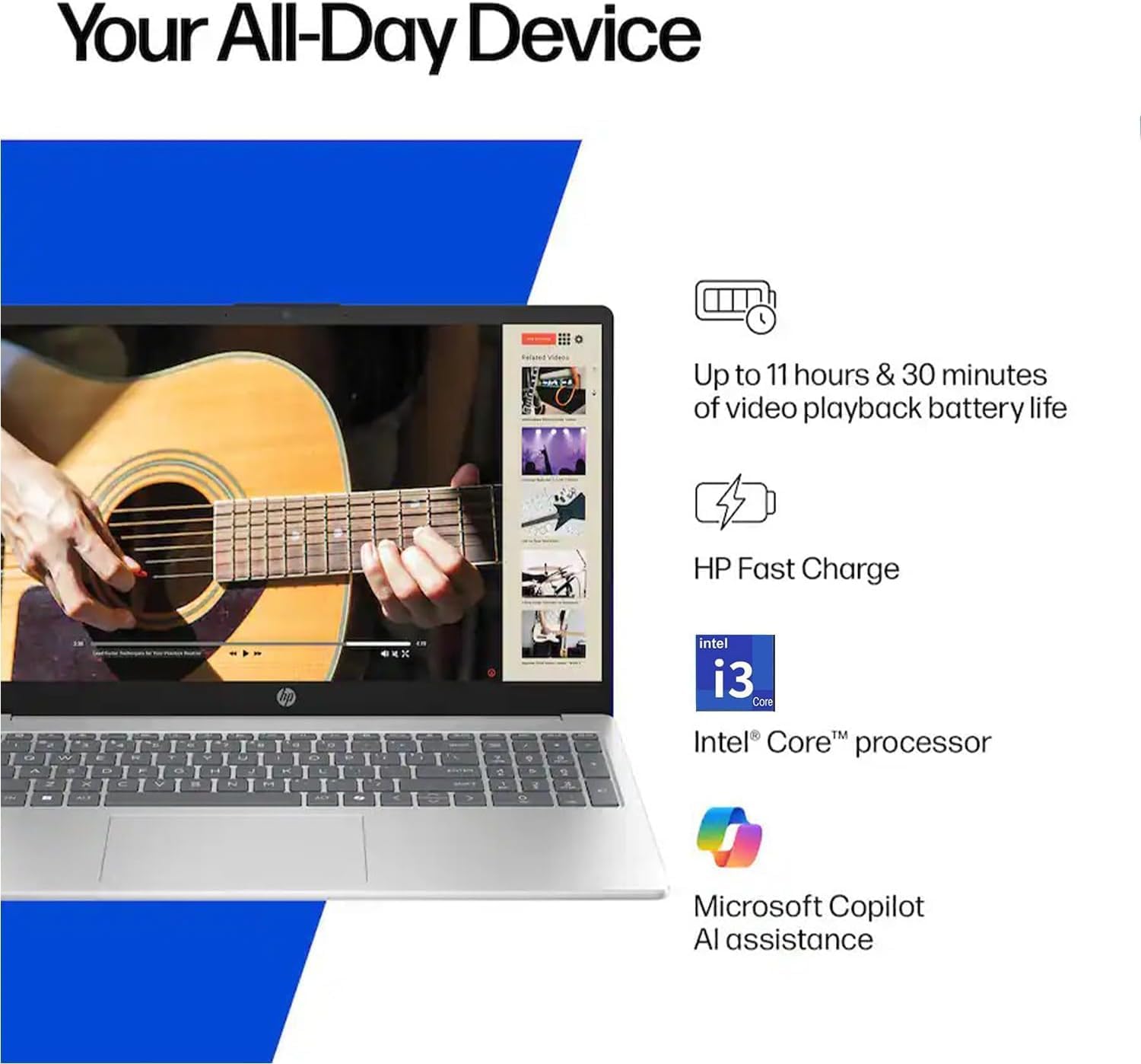 HP Pavilion 15.6' Touchscreen Laptop | 8-Core Intel Processor (Beats i5-1135G7) | FHD (1920 x 1080) | 16GB RAM - 256GB PCIe SSD | Webcam | HDMI | Long Battery Life | Win11 | Business & Fun Ready