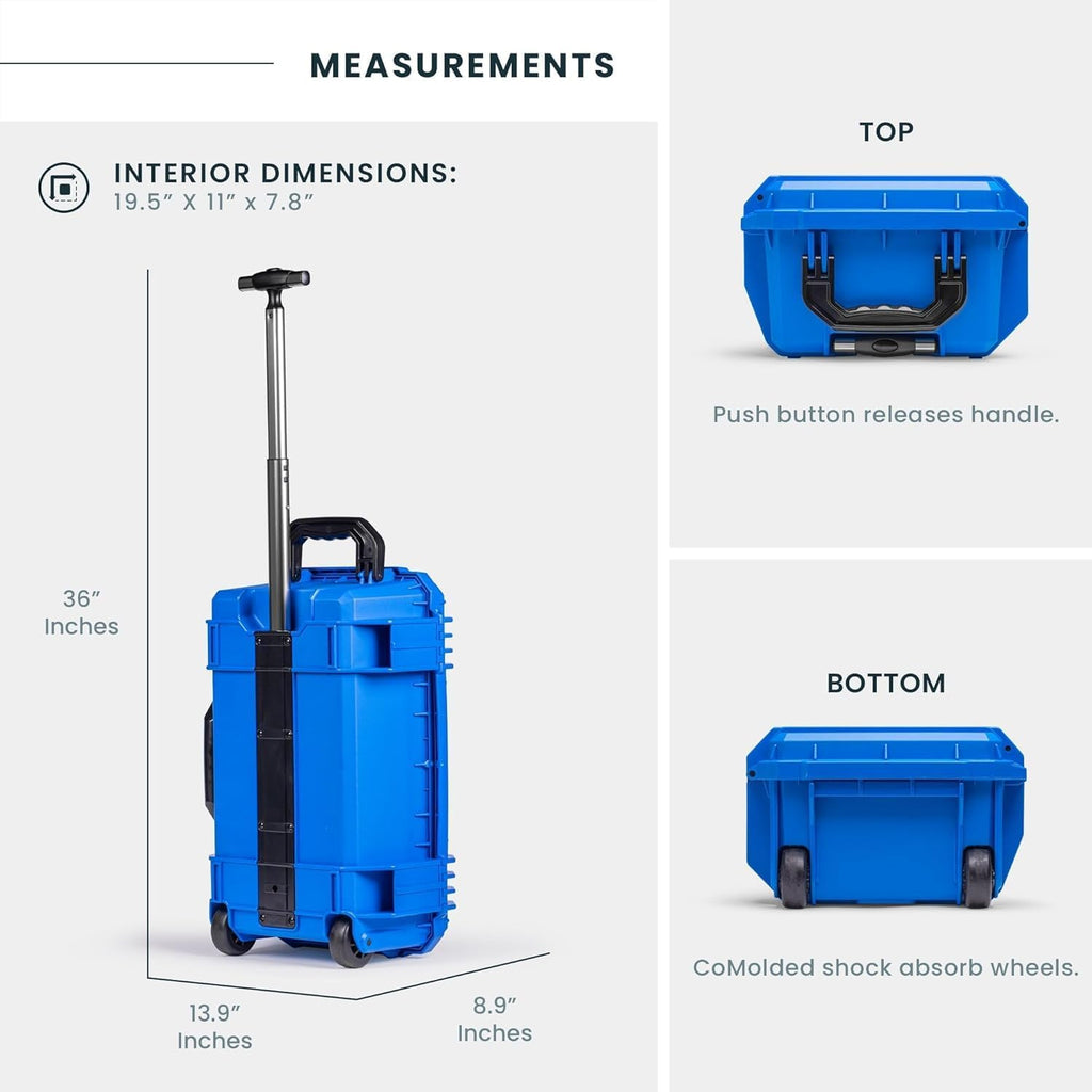 Seahorse 830 Professional Camera Case with Padded Dividers, TSA Approved, MIL‑Spec, IP67 Waterproof, USA Made for Photographers and Travel Enthusiasts