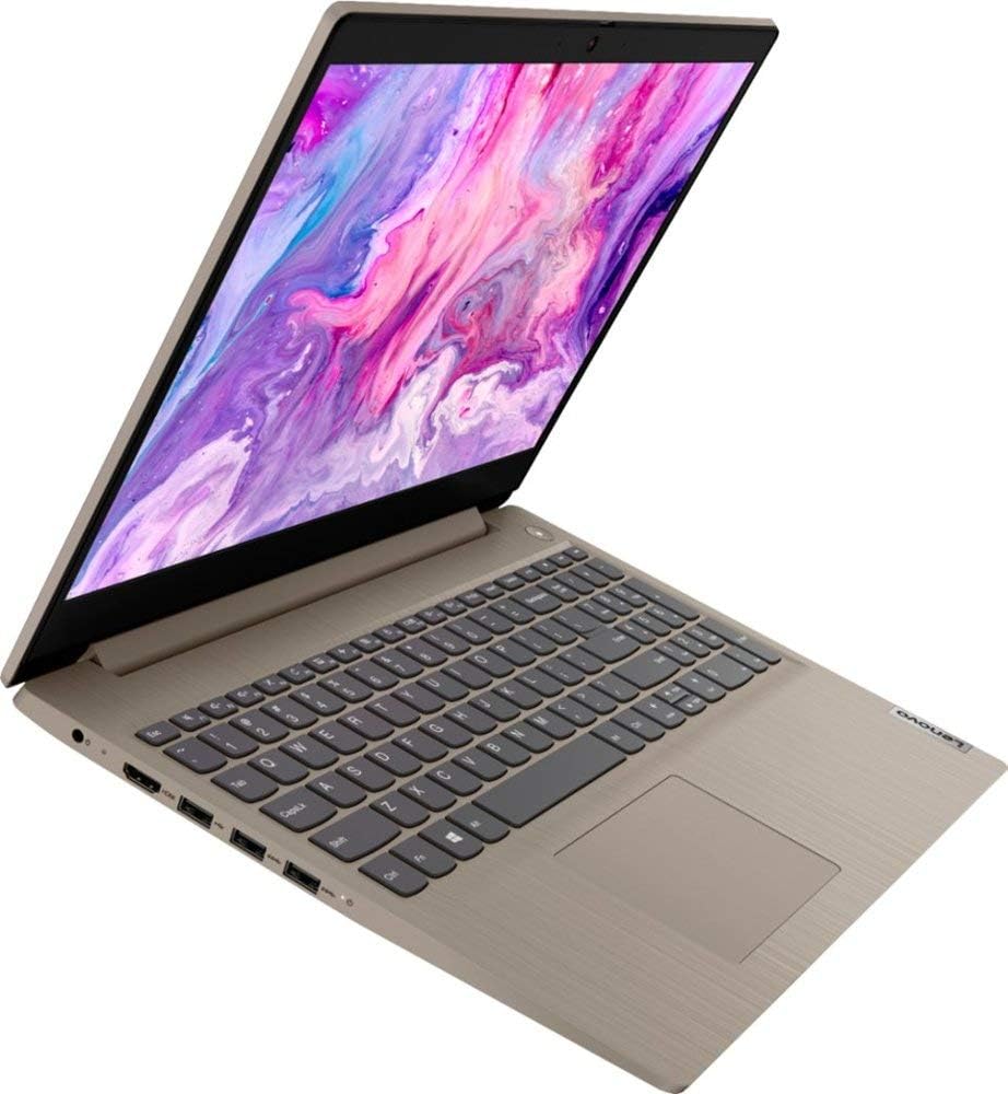 Lenovo 2020 IdeaPad 3 15' HD Touch Screen Laptop, Intel 10th Gen Dual-Core i3-1005G1 CPU, 8GB DDR4 RAM, 256GB PCI-e SSD, Webcam, WiFi 5, Bluetooth, Windows 10 S - Almond