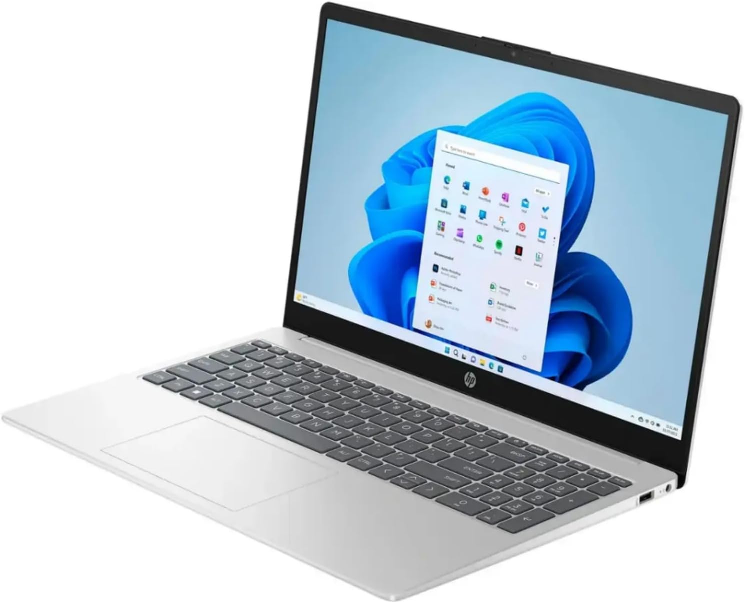 HP 15.6' HD Touchscreen Laptop 15-fd0023dx, Intel Core i3-1215U, 8GB RAM, 256GB SSD, Bluetooth, Wi-Fi, Intel UHD Graphics, Windows 11 Home in S Mode, Natural Silver