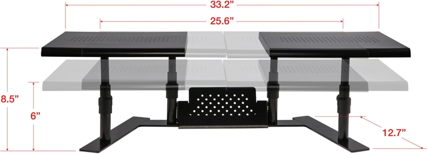 Allsop 31883 Metal Art ErgoTwin Dual Monitor Stand
